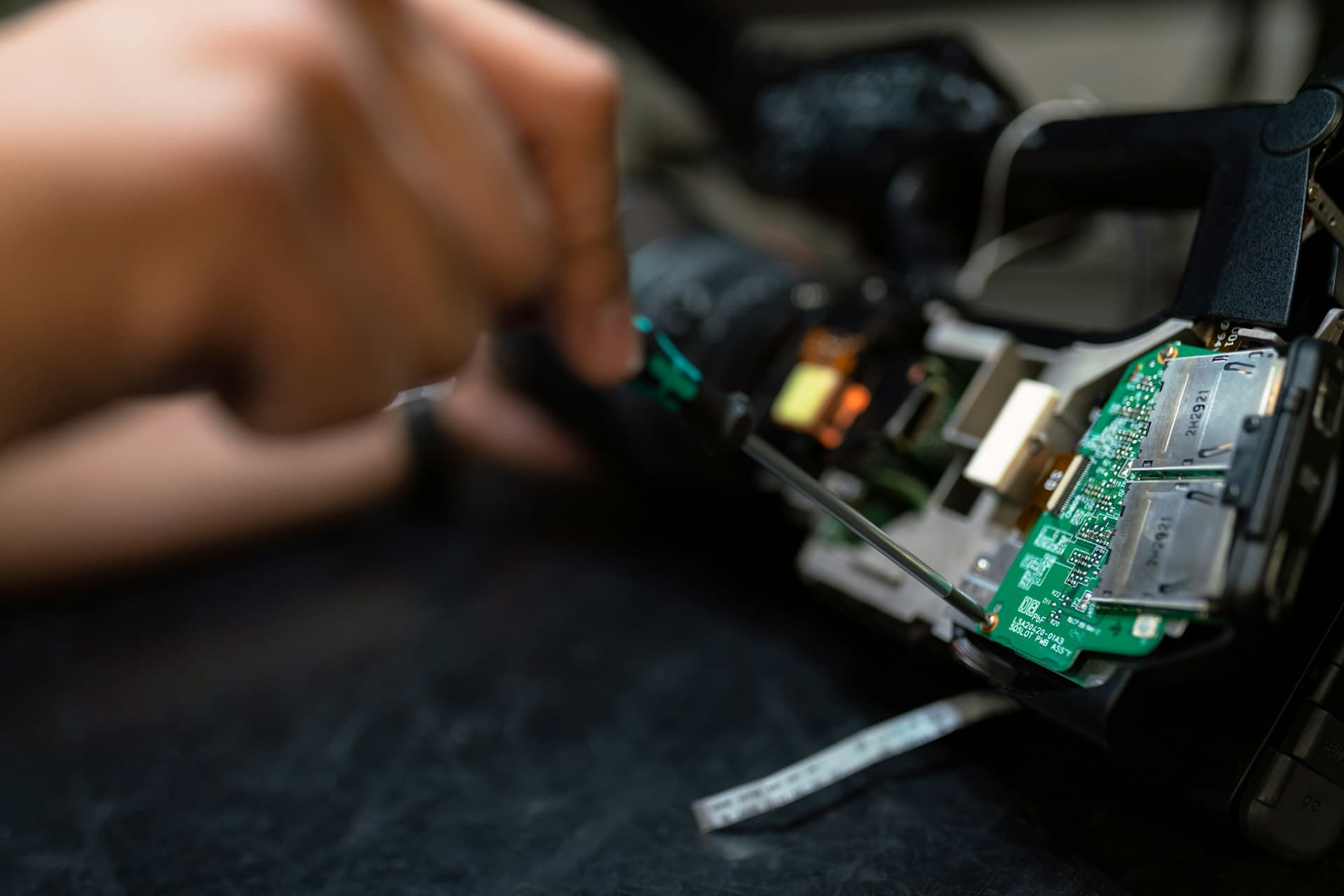 Engineer working on server infrastructure